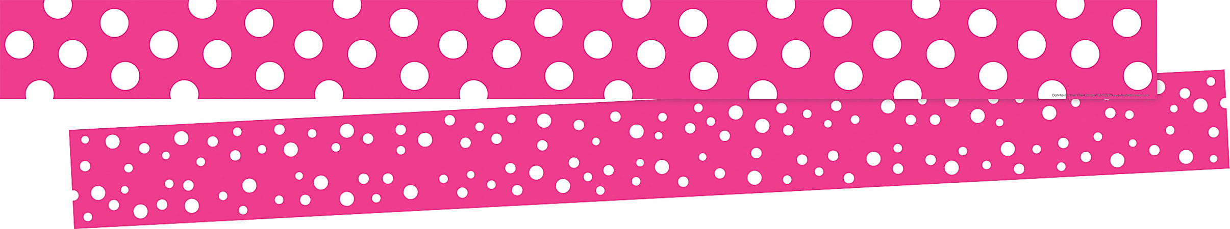 Barker Creek Double-Sided Borders, 3" x 35", Dot To Dot Hot Pink, Set Of 24 Borders