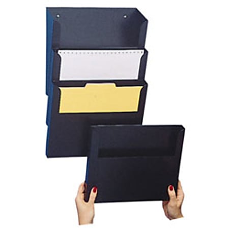 Steelmaster® Lit-Ning® Metal Wall File Kit, 3-Pocket Kit, Black