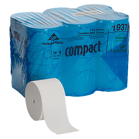 Georgia Pacific Coreless 2 Ply Toilet Paper 1500 Sheets Per Roll 18 ...
