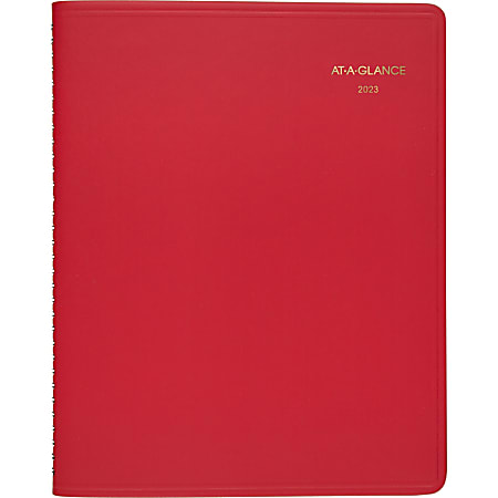 AT-A-GLANCE Fashion 2023 RY Monthly Planner, Red, Large, 9" x 11"