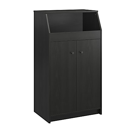 Ameriwood Home The Loft 24"W 2-Door Storage Tower, Black Oak