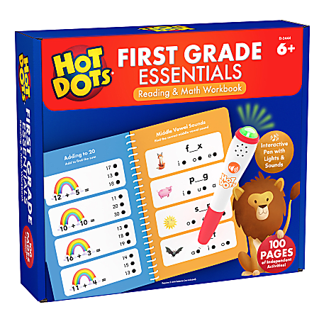 Educational Insights Hot Dots First Grade Essentials Reading & Math Workbook