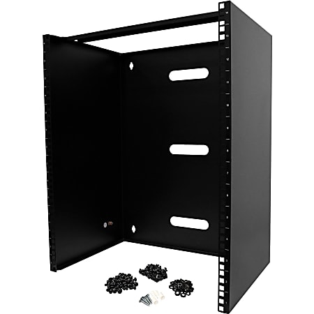 StarTech.com 14U Wall Mount Rack, 14in Deep, 19 inch Wall Mount Network Rack, Wall Mounting Patch Panel Bracket  - RACK14U14BRACKET