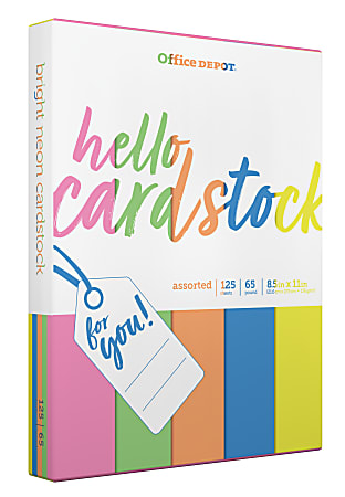 Neon Cardstock Paper Pack