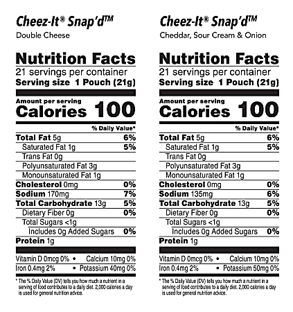 Cheez It Snapd Cheesy Baked Snacks 0.75 Oz Box Of 42 Snack ...