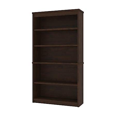 Bestar Universel 66"H 5-Shelf Bookcase, Chocolate