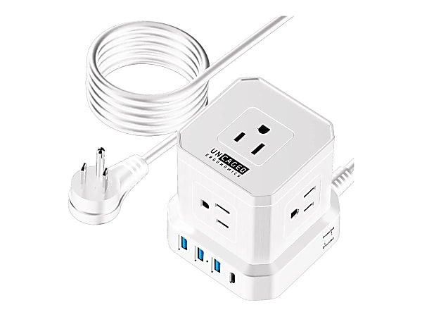 Cube Surge Protector Power Strip with usb ports 10ft extension cord - PC-W-C