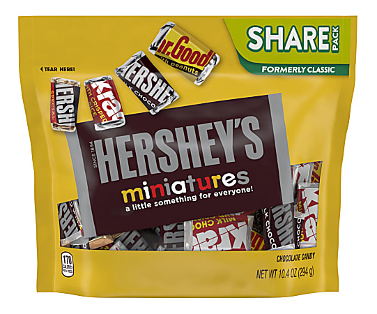 Hershey's® Miniatures Chocolate Candy Assortment, 10.4 Oz Bag, Pack Of 3 Bags