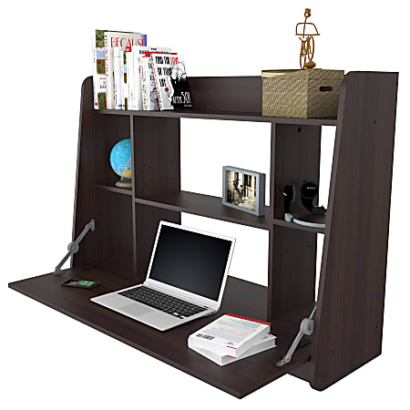 Wall mounted computer desk deals with keyboard tray