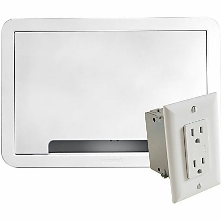 Sanus 9" In-Wall Cable Management TV Media Box - With Power Supply - White - White