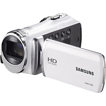 Samsung HMX-F90 Digital Camcorder - 2.7" LCD - CMOS - Full HD - White