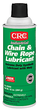 CRC Chain And Wire Rope Lubricant, 16 Oz Aerosol Can