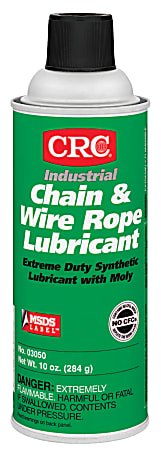 CRC Chain And Wire Rope Lubricant, 16 Oz Aerosol Can, Pack of 12