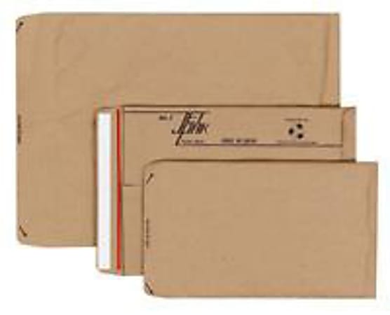 Office Depot® Brand Self-Sealing Padded Mailers, Size 7, 14 1/2" x 19", 100% Recycled, Brown, Box Of 50
