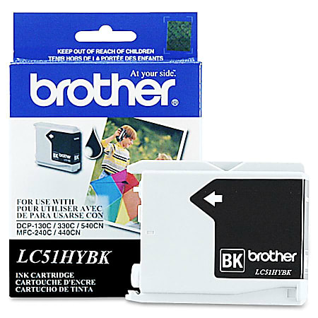 Brother LC51HYBK Original Ink Cartridge - Inkjet - 900 Pages - Black - 1 Each