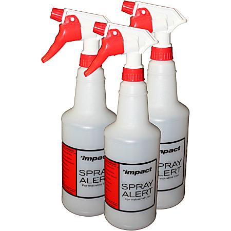 Spray Alert Spray Bottle  Leak Proof  10.6"H x 4.5"W x   White  3/Pack  32 / Carton
