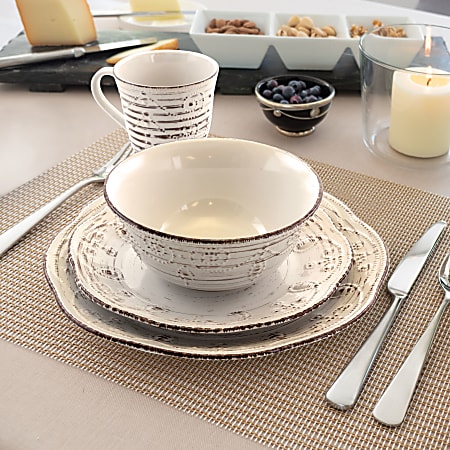 16 piece stoneware dinnerware set discount