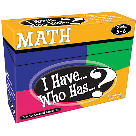Teacher Created Resources I Have Who Has Math Game, Grades 5-6