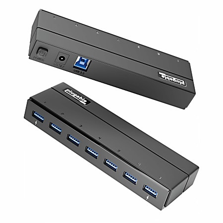 Plugable 7-Port USB 3.0 Hub with 36W Power Adapter - Connect up to seven USB 3.0, 2.0, or 1.1 devices to a single port on any computer, Driverless