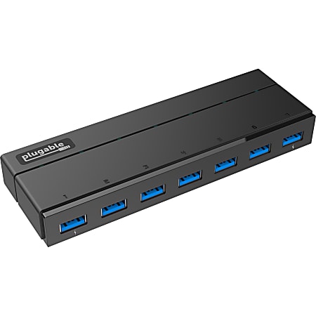 Plugable 7-Port USB 3.0 Hub with 36W Power Adapter - Connect up to seven USB 3.0, 2.0, or 1.1 devices to a single port on any computer
