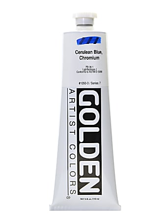 Golden Heavy Body Acrylic Paint, 5 Oz, Cerulean Blue Chromium