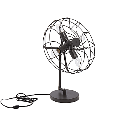 Lumisource Ozzy Industrial Table Lamp, Antique Black