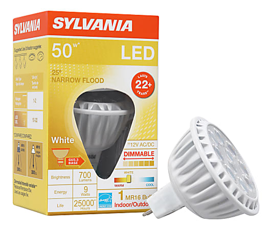 GE MR16 Dimmable 390 Lumens Indoor Floodlight LED Bulb 7 Watt 3000 Kelvin -  Office Depot