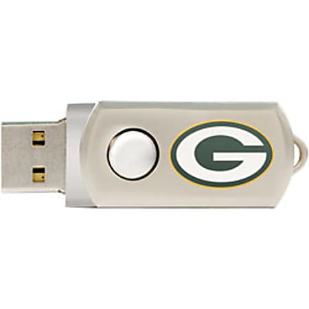 Centon DataStick Twist NFL USB Flash Drive, Green Bay Packers, 4GB