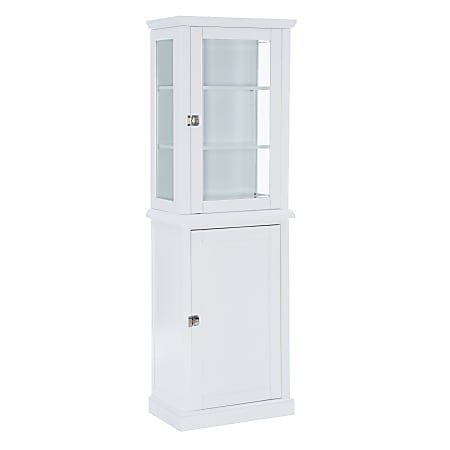 Linon Home Decor Products Lockhart 22"W 2-Door Tall Cabinet, White