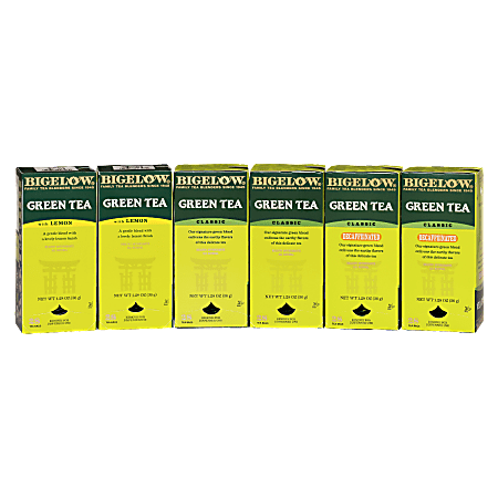 Bigelow® Assorted Green Tea Bags, Box Of 168