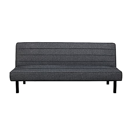 Lifestyle Solutions Serta Alexander Convertible Futon, 29-1/8”H x 66-1/8”W x 33-1/8”D, Charcoal/Black