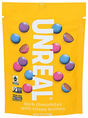 Unreal Crispy Quinoa Dark Chocolate Gems, 5 Oz, Total Qty 6