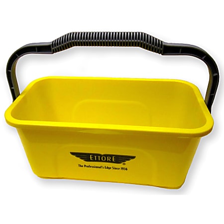 Ettore Super Compact Bucket - 3 gal - Heavy Duty, Sturdy Handle, Compact, Ergonomic Grip - 7.3" x 17.5" - Yellow - 1 Each