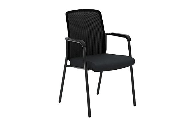 basyx by HON® HVL508 Mesh Back Multipurpose Stacking Chair, Black