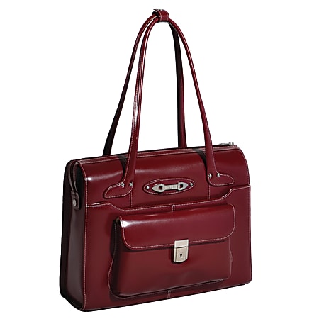 McKlein Leather Briefcase, Wenonah, Red