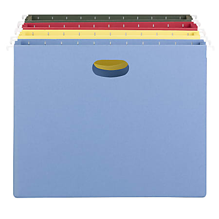 Smead® Flex-I-Vision Color Hanging Pockets, Letter Size, 3 1/2" Expansion, Assorted Colors, Pack Of 4