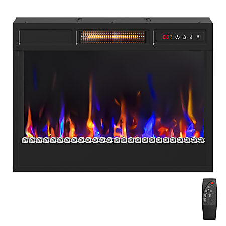 Bestier Electric Fireplace Insert, 17-1/8”H x 23”W x 4-7/16”D, Black