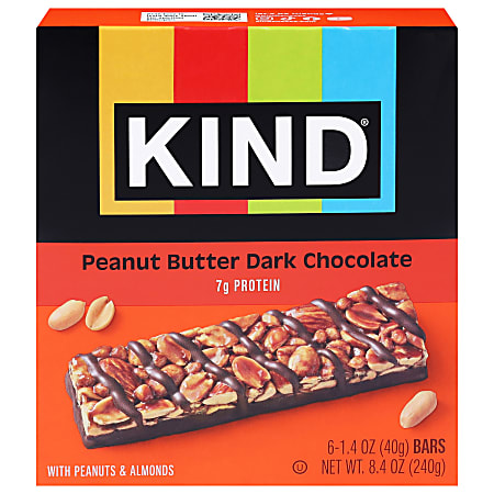 KIND Nut Bars, Peanut Butter Dark Chocolate, 1.4 oz, Total Qty 36