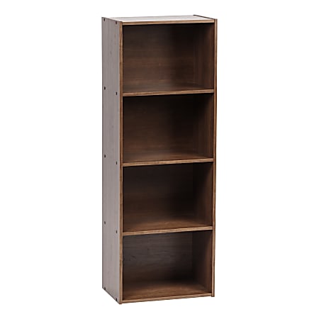 IRIS 46"H 4-Tier Storage-Shelf, Brown