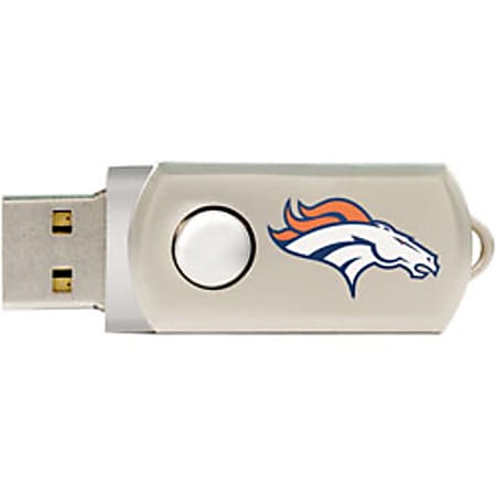 Centon DataStick Twist NFL USB Flash Drive, Denver Broncos, 4GB