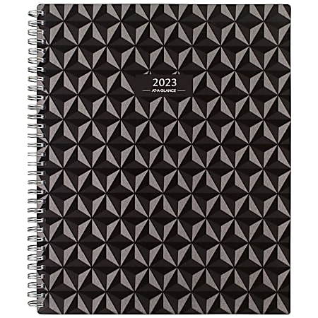 AT-A-GLANCE Elevation 2023 RY Block Format Weekly Monthly Planner, Black, Large, 8 1/2" x 11"