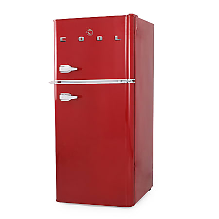 Commercial Cool 4.5 Cu. Ft. TM Retro Vintage Style Refrigerator With True Freezer, Red