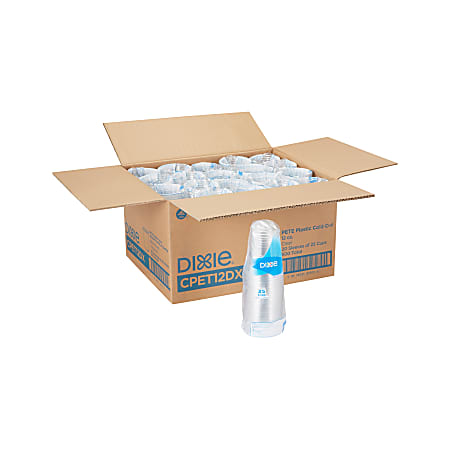 Dixie® Crystal Clear Plastic Cups, 12 Oz., Box