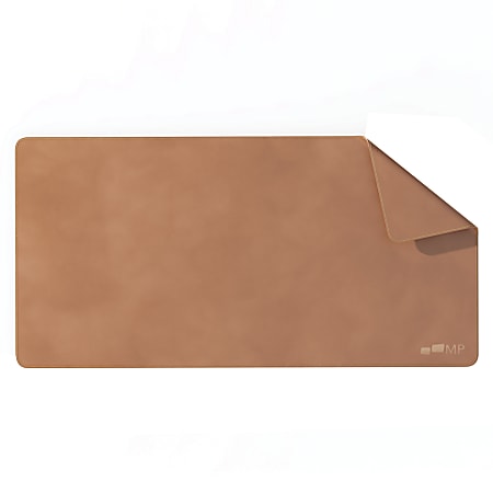 Mobile Pixels PU Leather Desk Mat, 31-1/2" x 15-3/4", Oak Brown