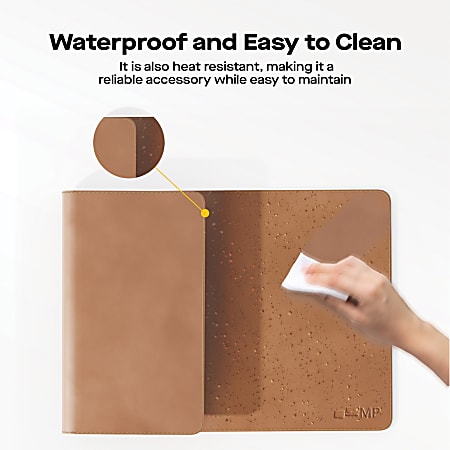 Mobile Pixels PU Leather Desk Mat 31 12 x 15 34 Oak Brown - Office Depot