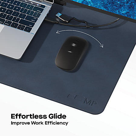 Mobile Pixels PU Leather Desk Mat 31 12 x 15 34 Set Sail Blue - Office ...