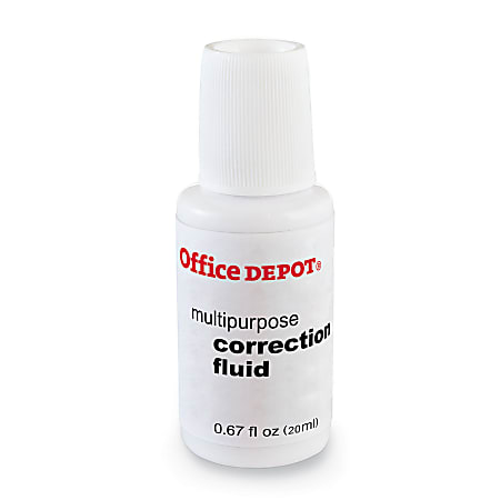 Office Depot® Brand Correction Fluid, Multipurpose, 20 mL, White