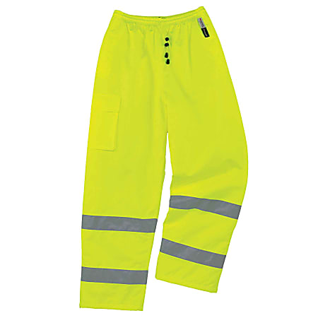 Ergodyne GloWear® 8925 Class E Polyester Thermal Pants, 5X, Lime