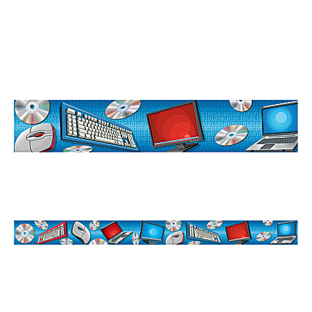 Teacher Created Resources Border Trim Straight 3 x 35 Computer Pre K ...
