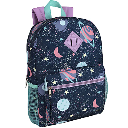 Navy and pink backpack on sale